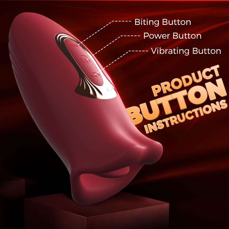 Pressb Biting & Vibrating Clitoral Vibrator Nipple Stimulator
