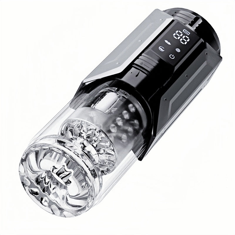 King - 7 Mode Vacuum Thrusting & Sucking & Vibrating Masturbator with LCD Display