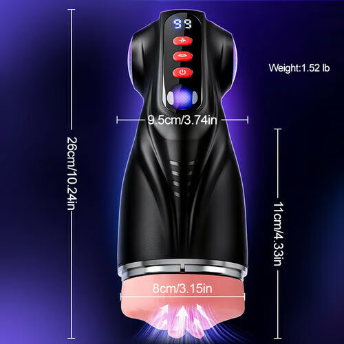 3-Sleeves Pocket Pussy Penis Pump with 9 Sucking & 9 Vibrating Male Masturbator