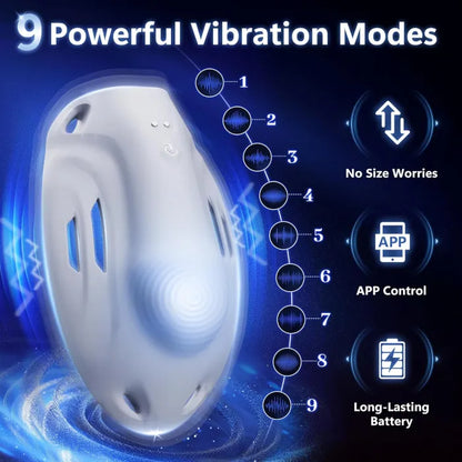Lifetech™ Wearable Penis Training Vibrator with 9 Speeds & AI Smart APP Control