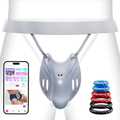 Lifetech™ Wearable Penis Training Vibrator with 9 Speeds & AI Smart APP Control