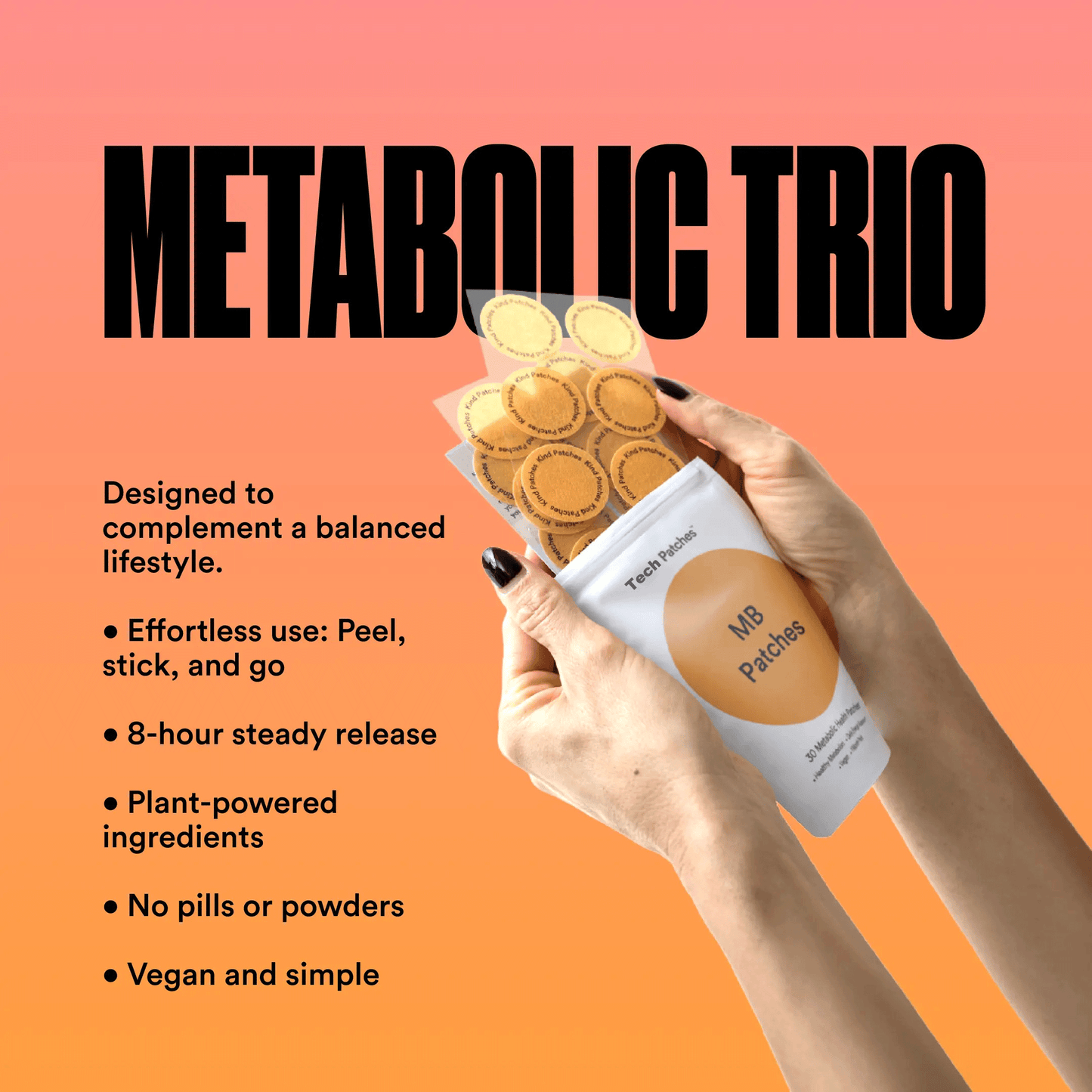 Tech Patches Metabolic Trio Bundle | 30 Patches Each – MB Patches + Berberine Patches + Unpuff Patches
