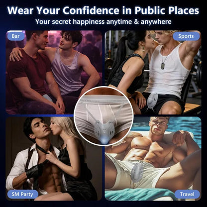 Lifetech™ Wearable Penis Training Vibrator with 9 Speeds & AI Smart APP Control